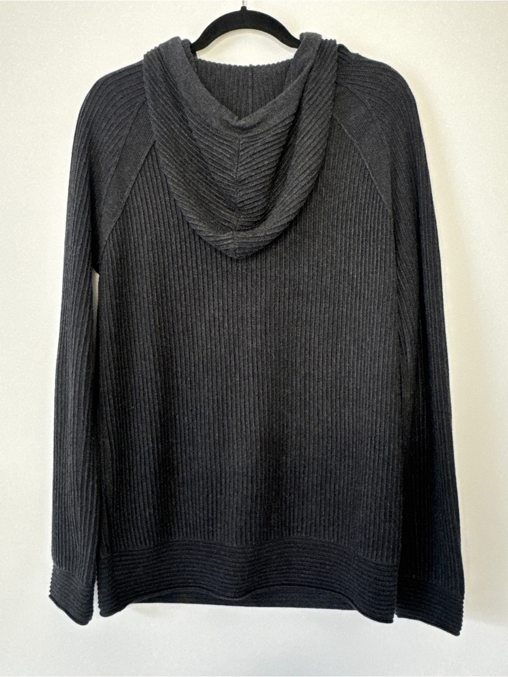 Weston Jon Boucher Men's Black Dune Ottoman Knit Luxury Hoodie With Silk Wool S - Picture 5 of 15
